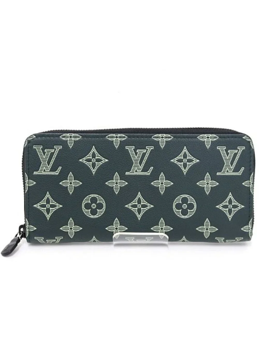 Louis Vuitton Zippy Wallet Horizontal Monogram Shadow Forest Green